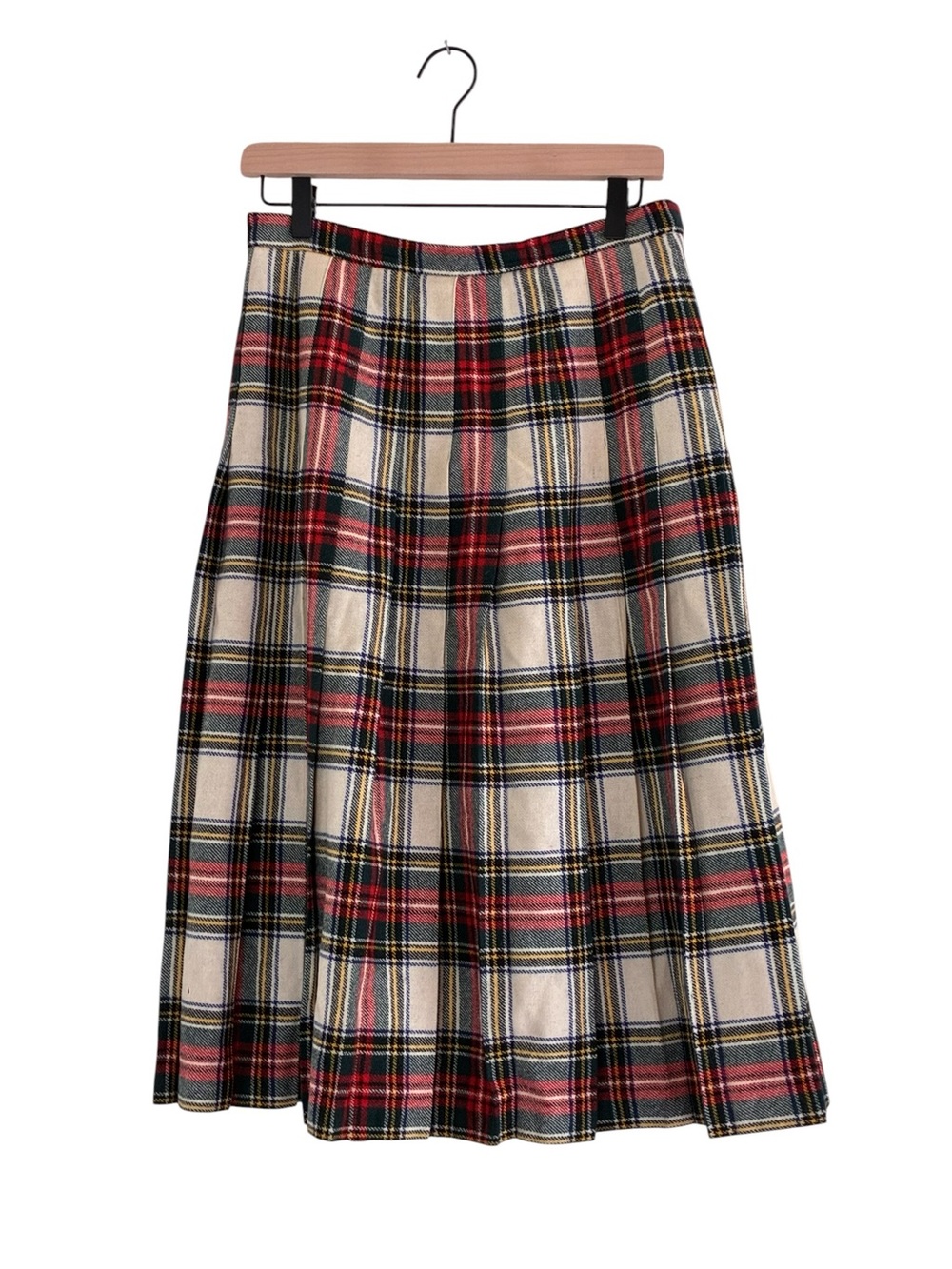 Vintage | Pure new wool Made in Scotland lined side tartan plaid kilt skirt